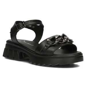 Leather sandals Filippo DS4614/24 BK black