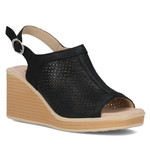 Leather sandals Filippo DS6053/24 BK black