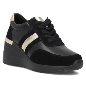 Leather sneakers Filippo DP6046/24 BK black