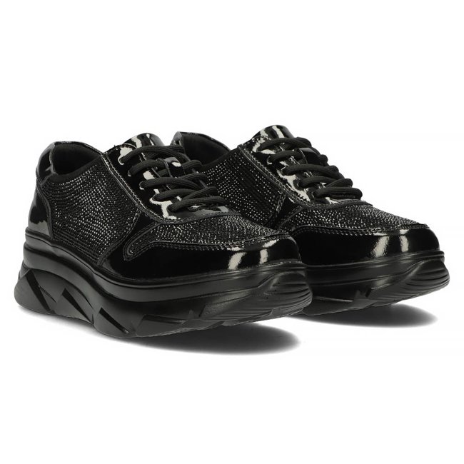 Leather Sneakers Filippo DP2138/23 BK D black