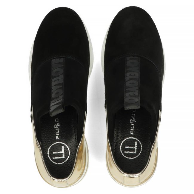 Leather Sneakers Filippo DP3652/22 BK black