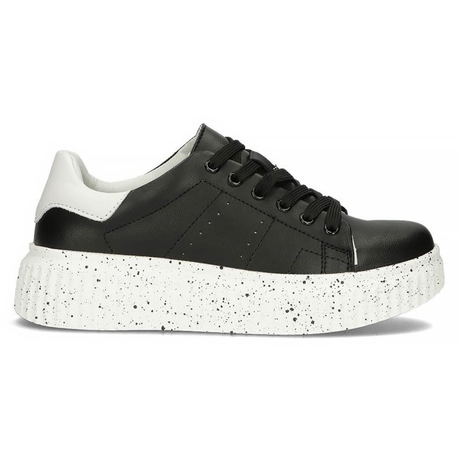 Leather Sneakers Filippo DP4404/23 BK black