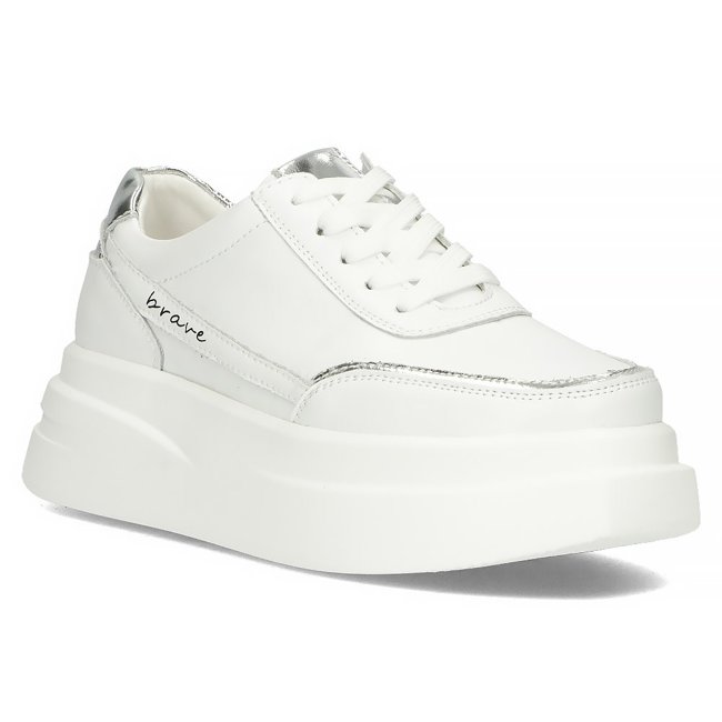 Leather Sneakers Filippo DP4556/23 WH white