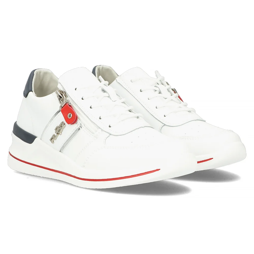 Leather Sneakers Filippo DP6083/24 WH NV white