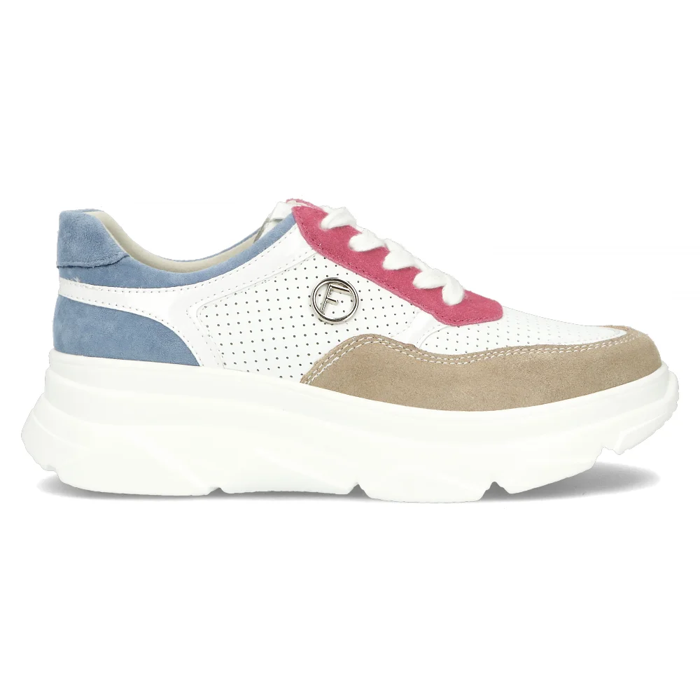 Leather Sneakers Filippo DP6108/24 WH FH white pink