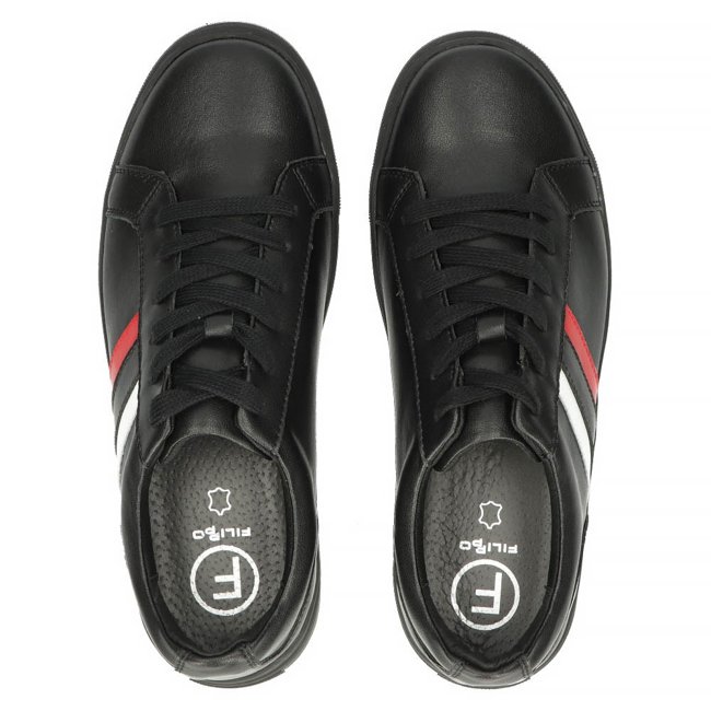 Leather Sneakers Filippo MP947/23 BK black