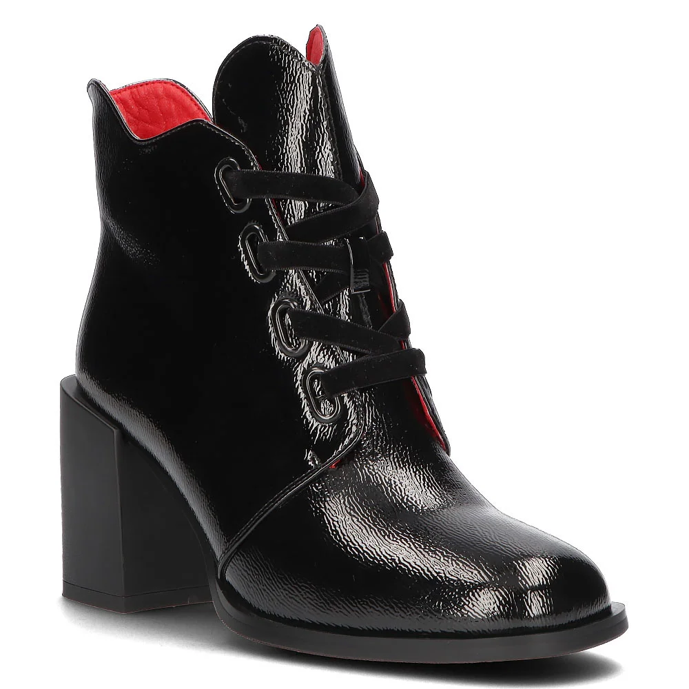 Leather ankle boots DBT3109/24 BK black