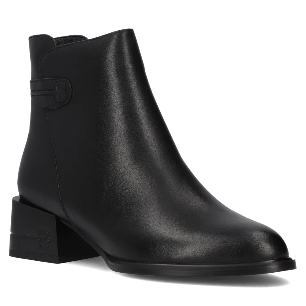 Leather ankle boots DBT6323/24 BK black