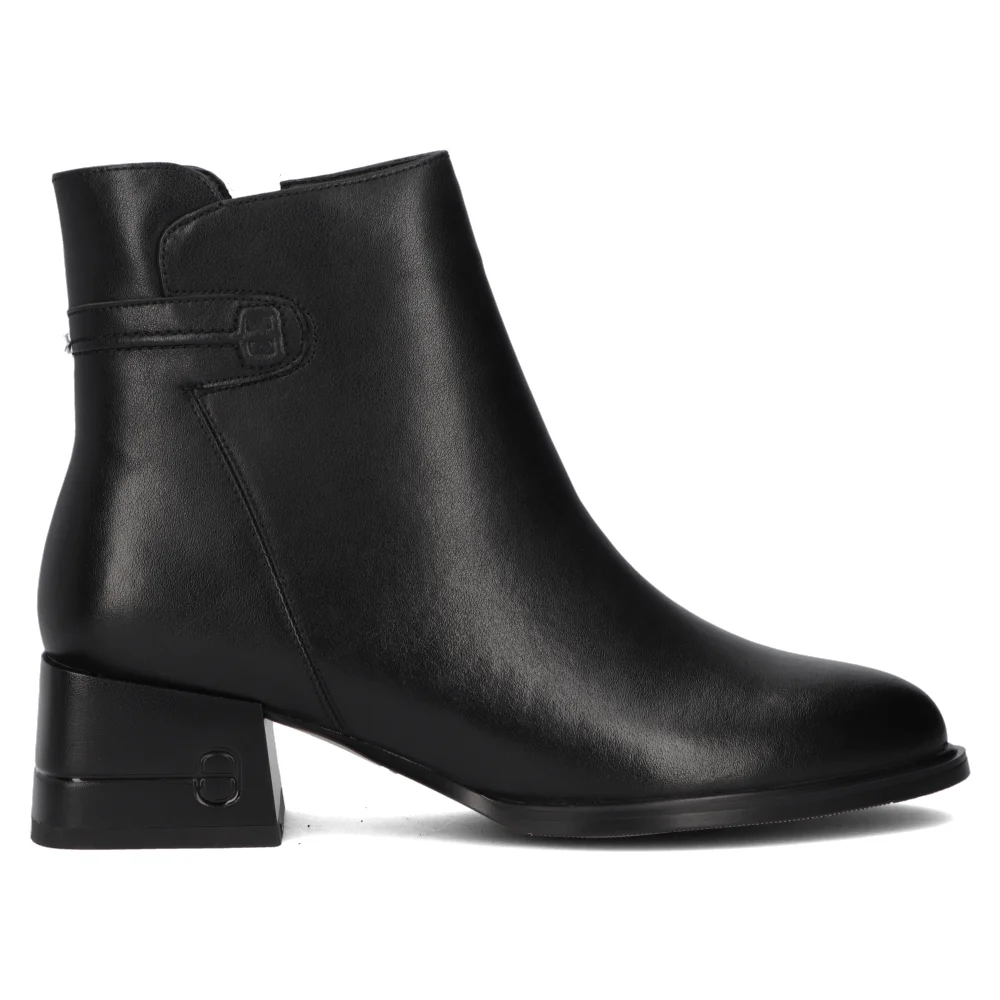 Leather ankle boots DBT6323/24 BK black