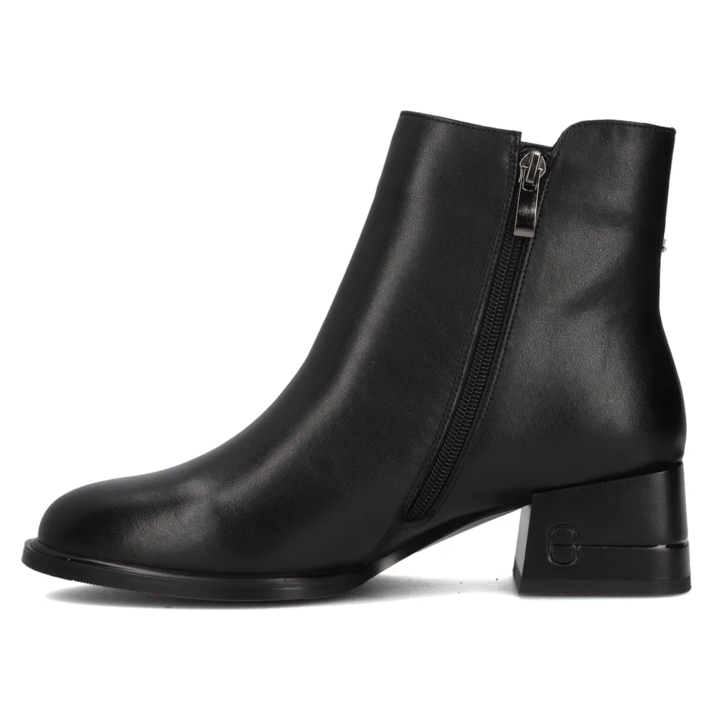 Leather ankle boots DBT6323/24 BK black