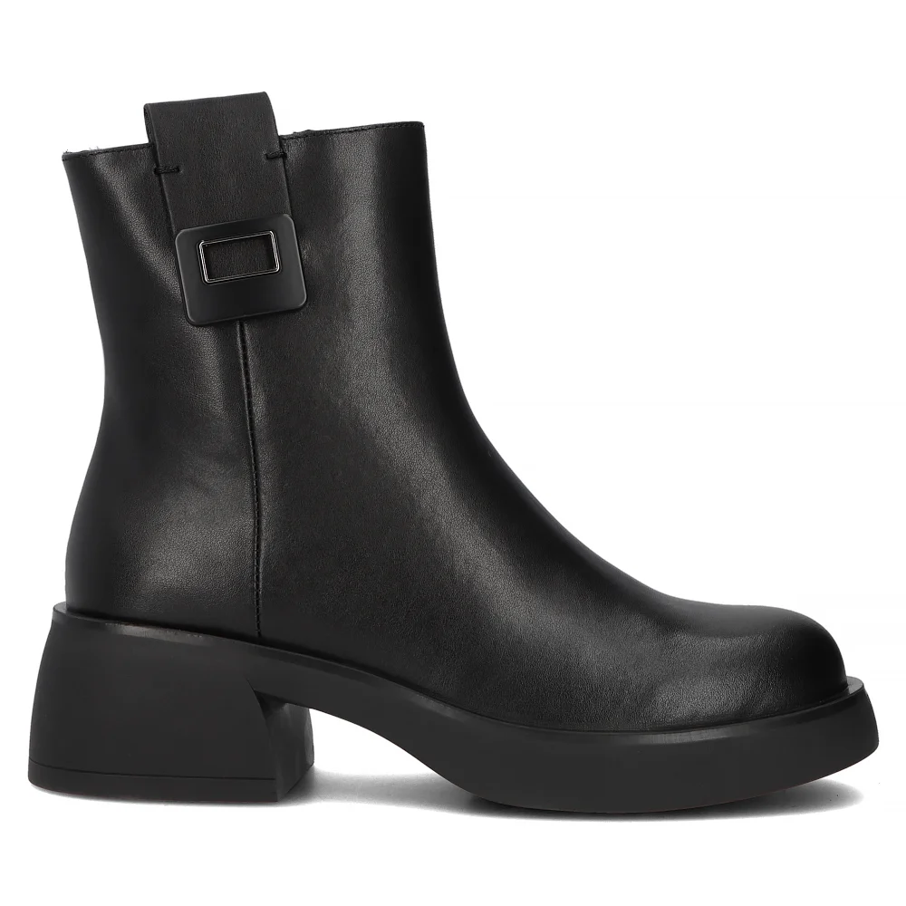 Leather ankle boots DBT6551/24 BK black