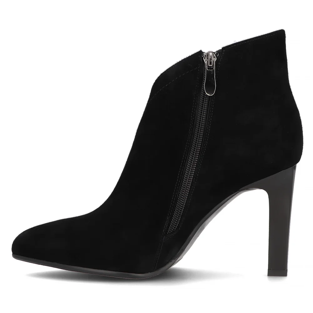 Leather ankle boots DBT6580/24 BK black