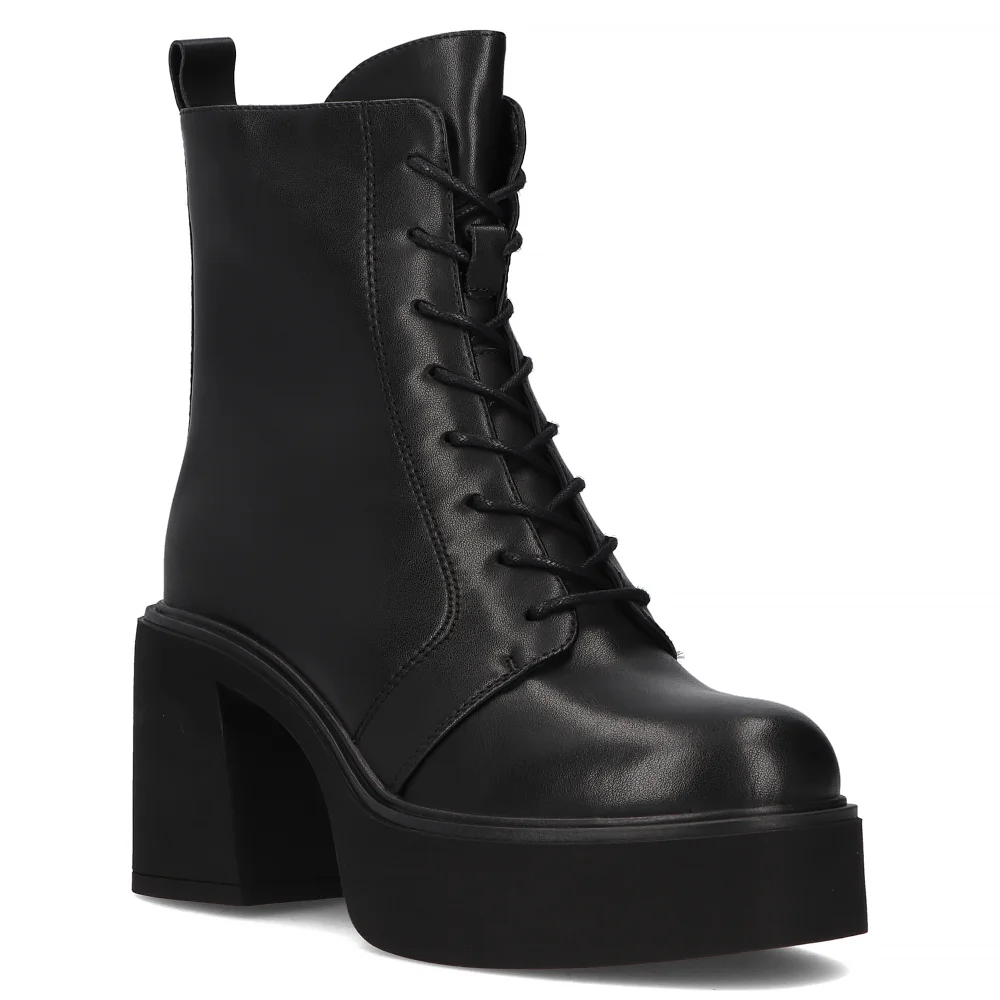 Leather ankle boots DBT6581/24 BK black