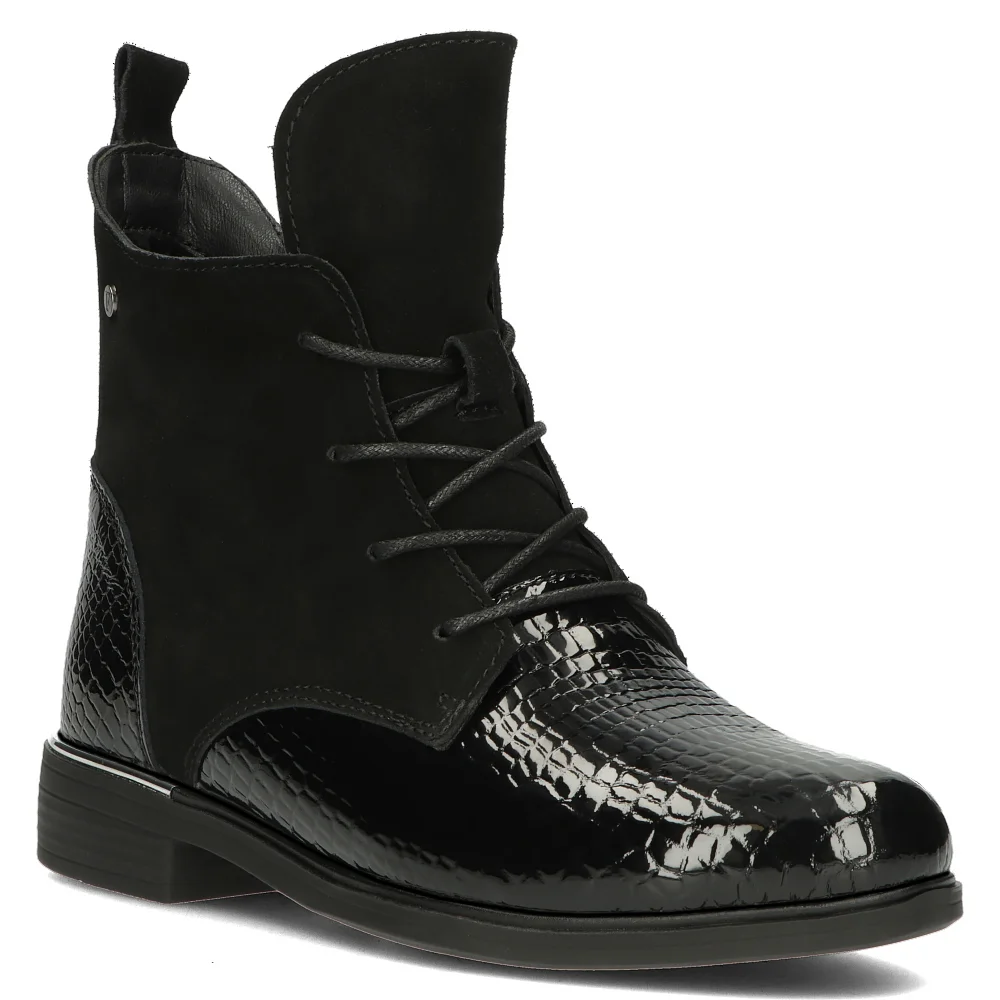 Leather ankle boots Filippo DBT4749/24 BK CR black