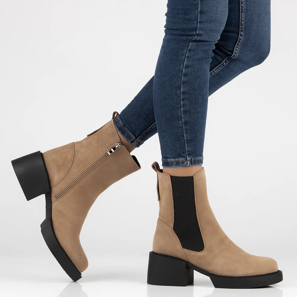 Leather ankle boots Filippo DBT4760/23 BE beige