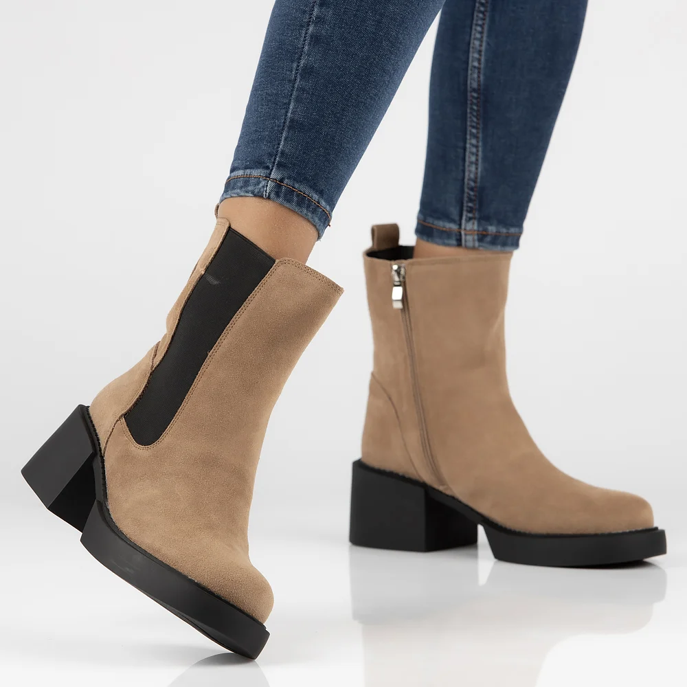 Leather ankle boots Filippo DBT4760/23 BE beige