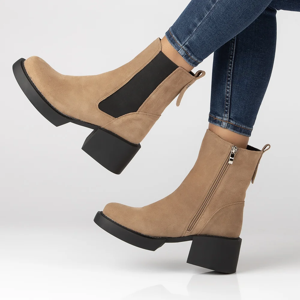 Leather ankle boots Filippo DBT4760/23 BE beige