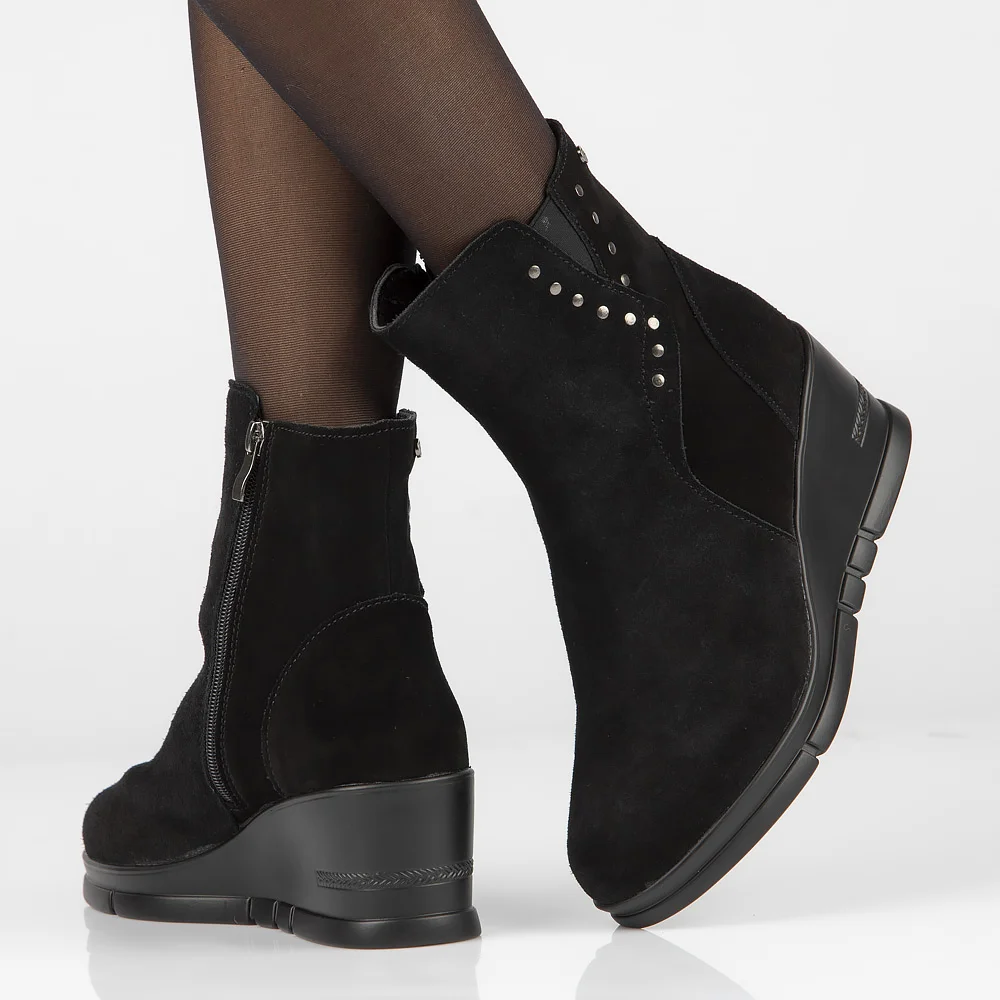 Leather ankle boots Filippo DBT4904/23 BK black