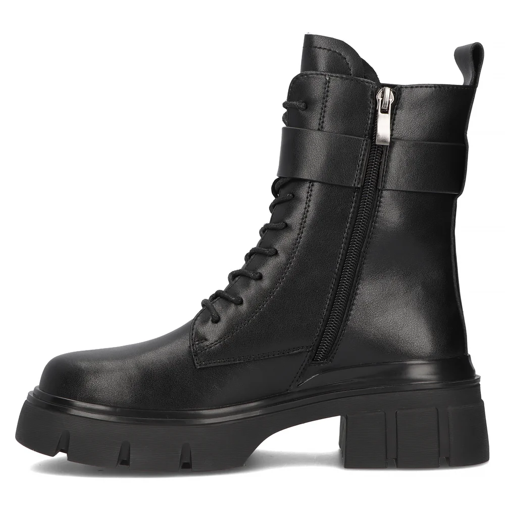 Leather boots Filippo DBT6421/24 BK black