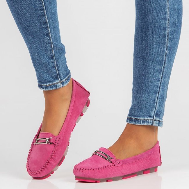 Leather loafers Filippo DP1202/23 FH pink