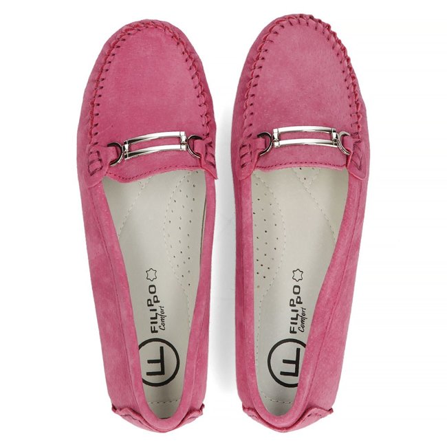 Leather loafers Filippo DP1202/23 FH pink