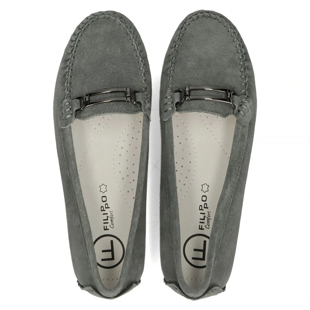 Leather loafers Filippo DP1202/24 GR gray