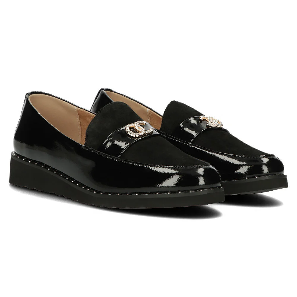 Leather loafers Filippo DP1515/24 BK black