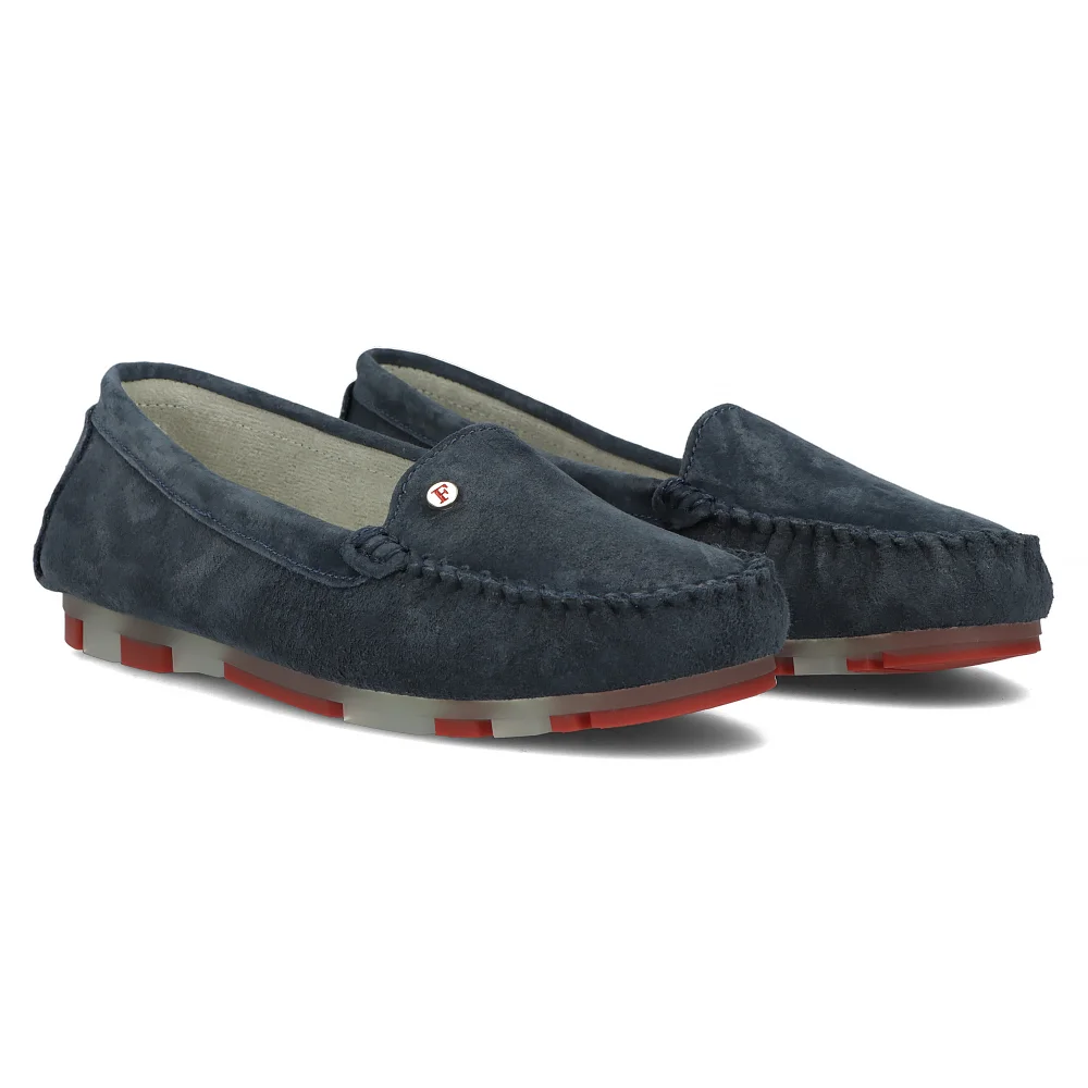 Leather loafers Filippo DP2037/24 NV RD navy blue