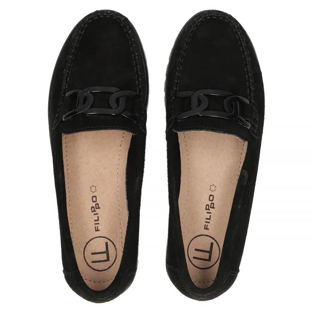 Leather loafers Filippo DP3334/24 BK black