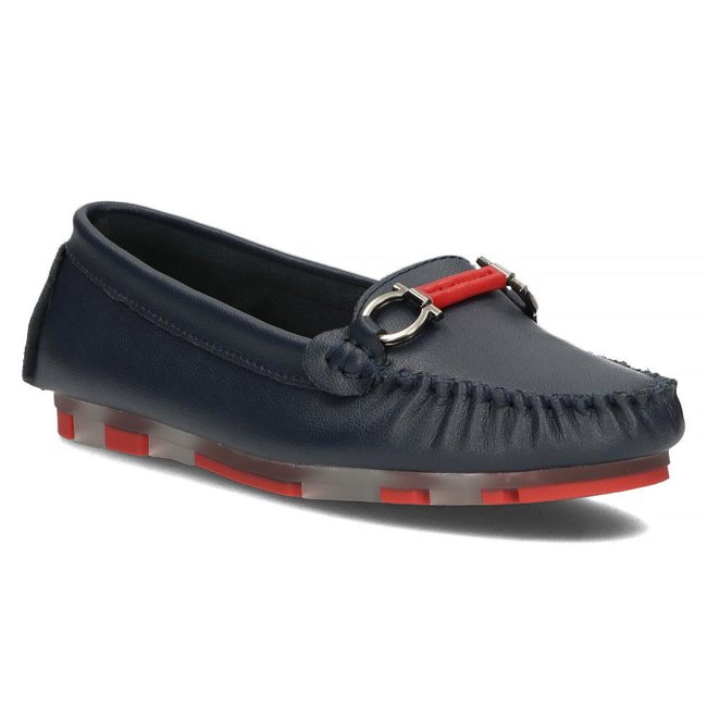 Leather loafers Filippo DP3613/22 NV RD navy