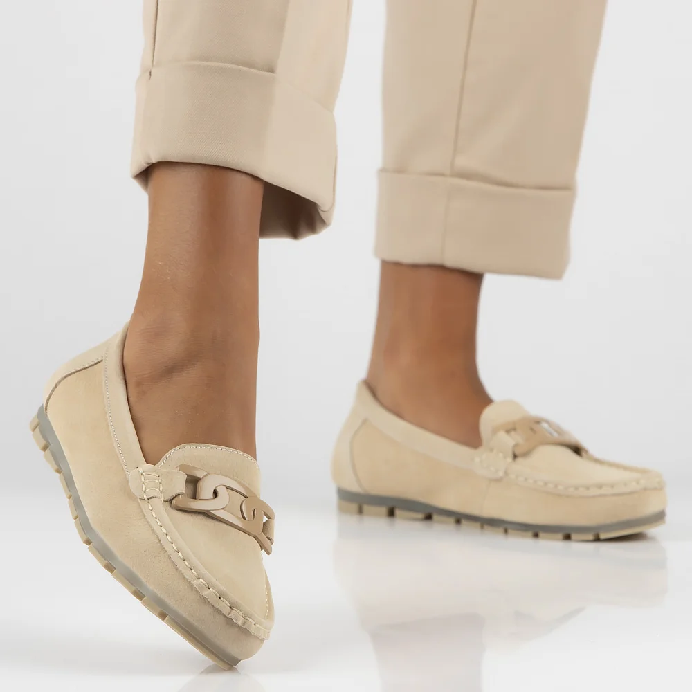 Leather loafers Filippo DP3630/24 BE beige