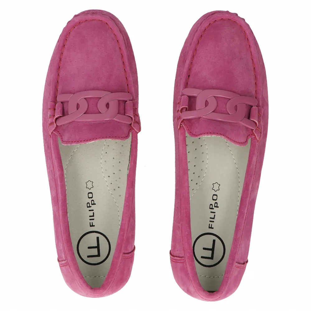 Leather loafers Filippo DP3630/24 FH pink