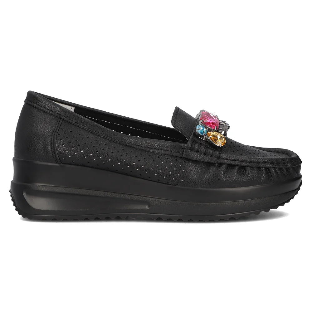 Leather loafers Filippo DP6084/24 BK black