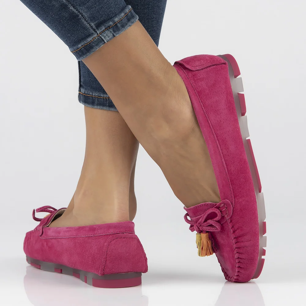 Leather loafers Filippo DP6136/24 FH fuchsia