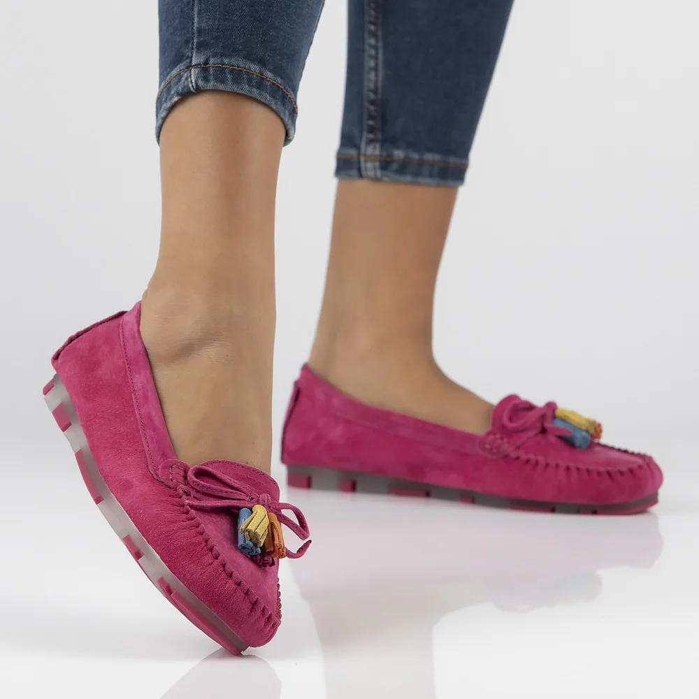 Leather loafers Filippo DP6136/24 FH fuchsia