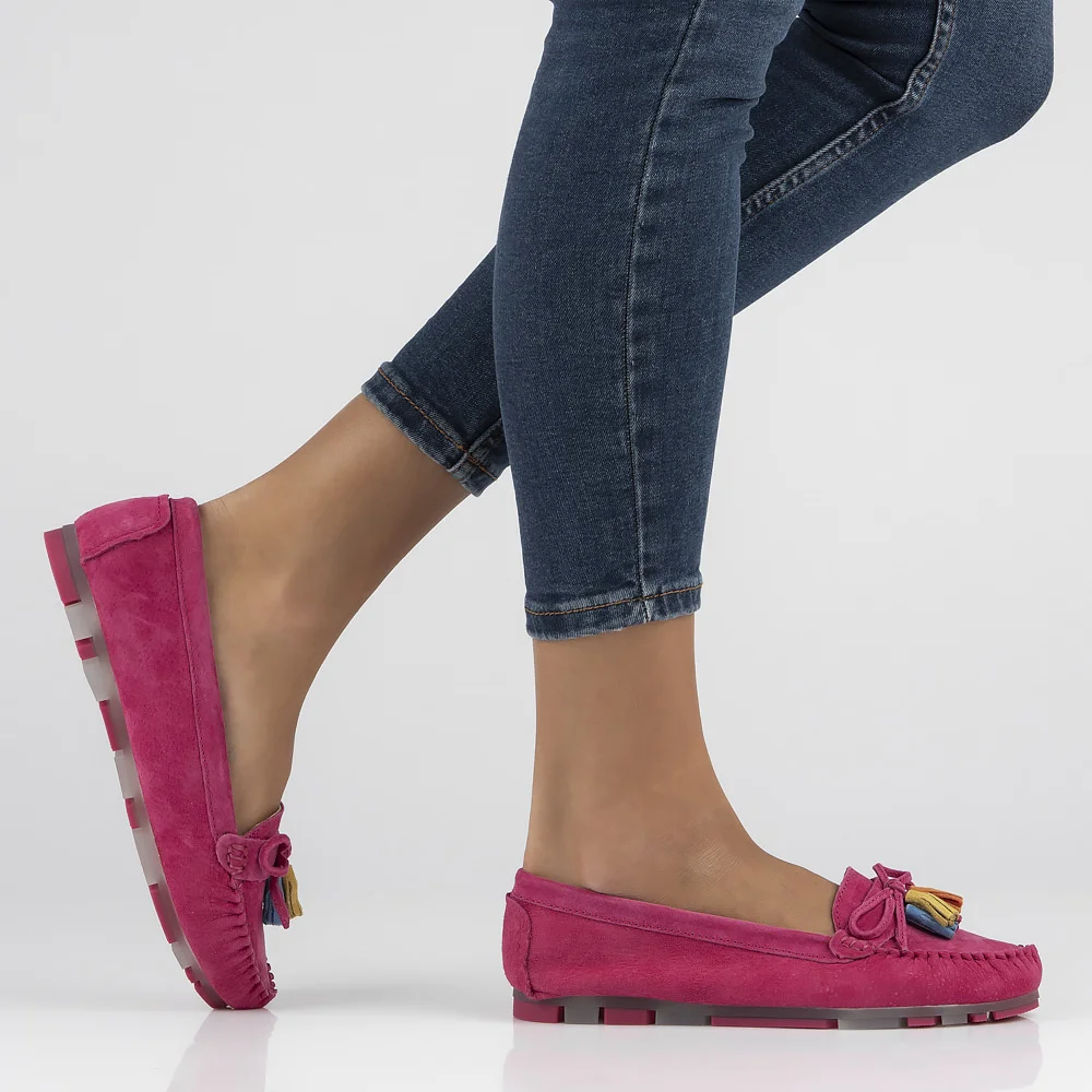 Leather loafers Filippo DP6136/24 FH fuchsia