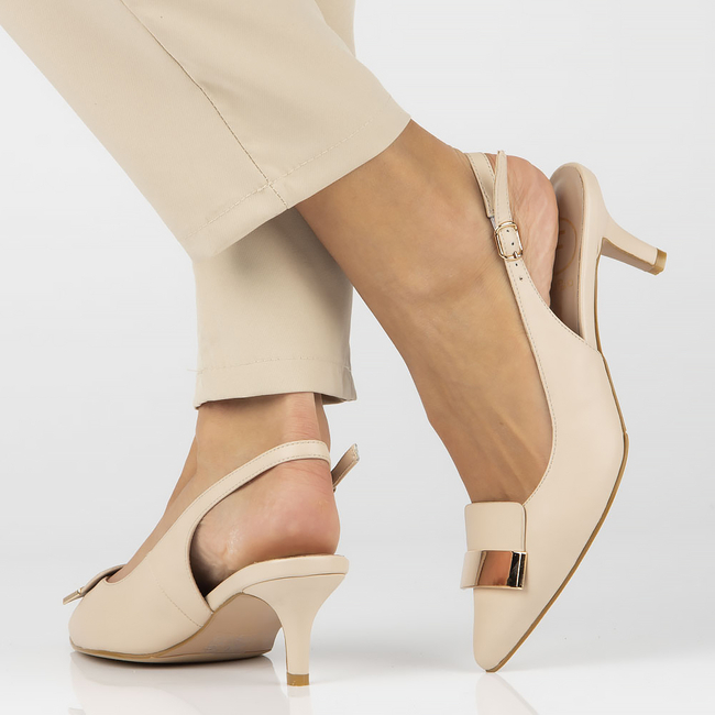 Leather pumps Filippo DP4425/23 BE beige