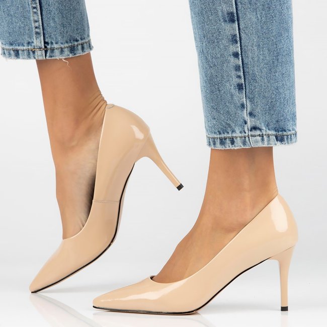 Leather pumps Filippo DP4439/23 BE beige