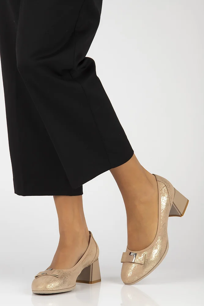 Leather pumps Filippo DP6178/24 GO gold