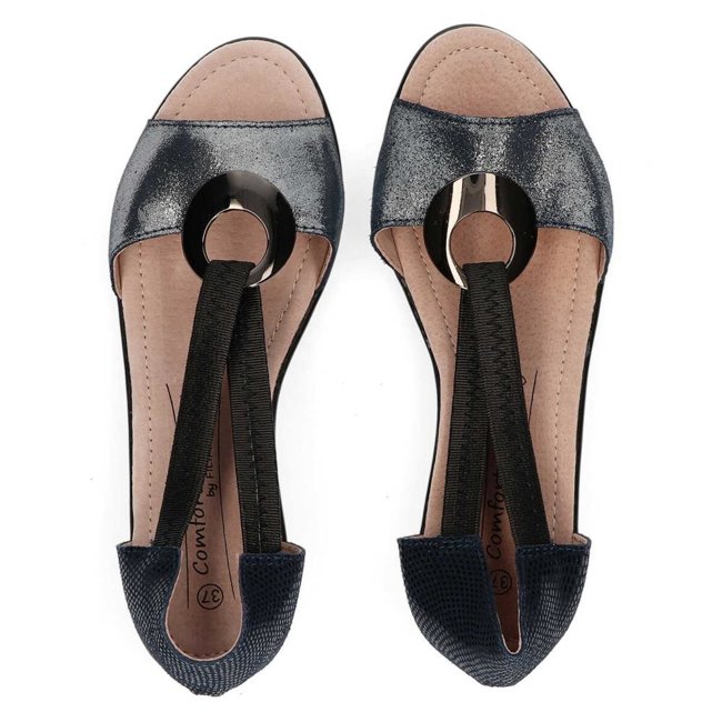 Leather sandals Filippo DS096/17 SL NV silver