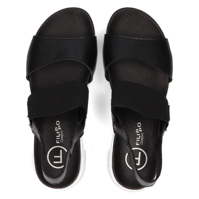Leather sandals Filippo DS2140/21 BK black