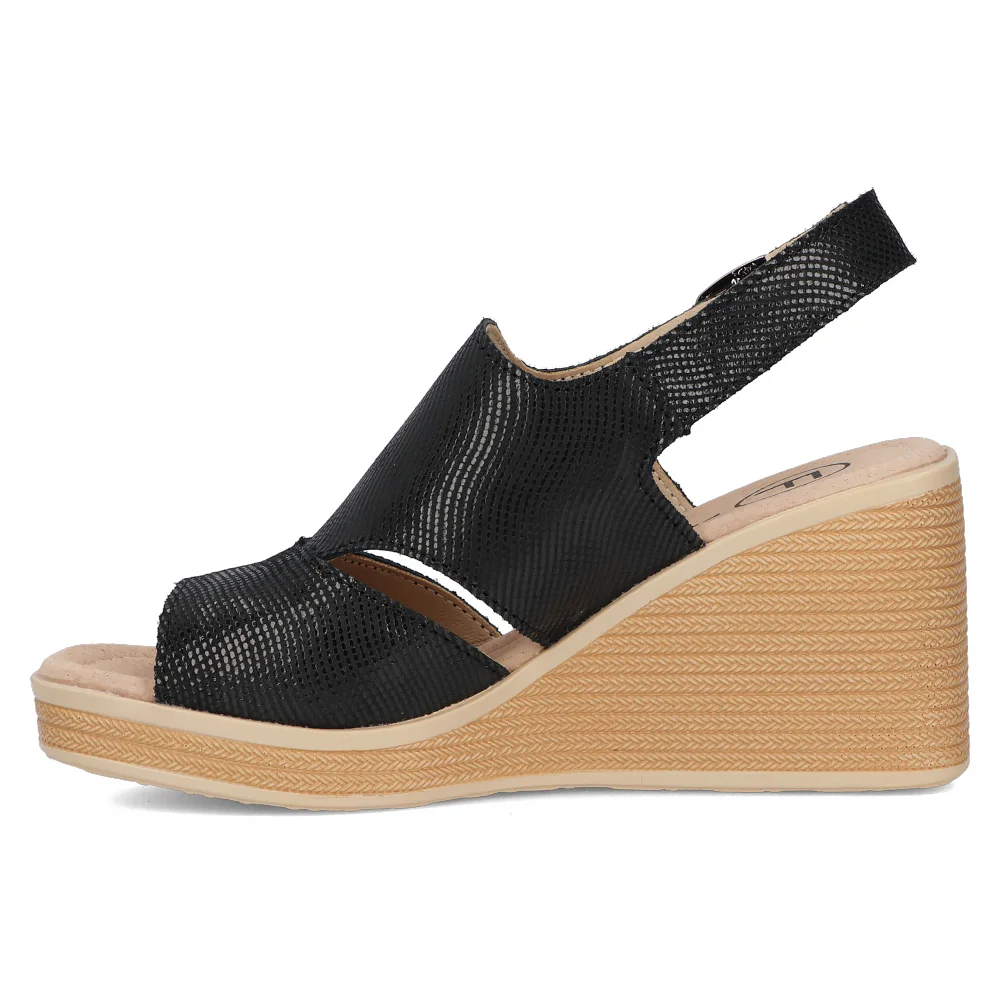 Leather sandals Filippo DS6010/24 BK black