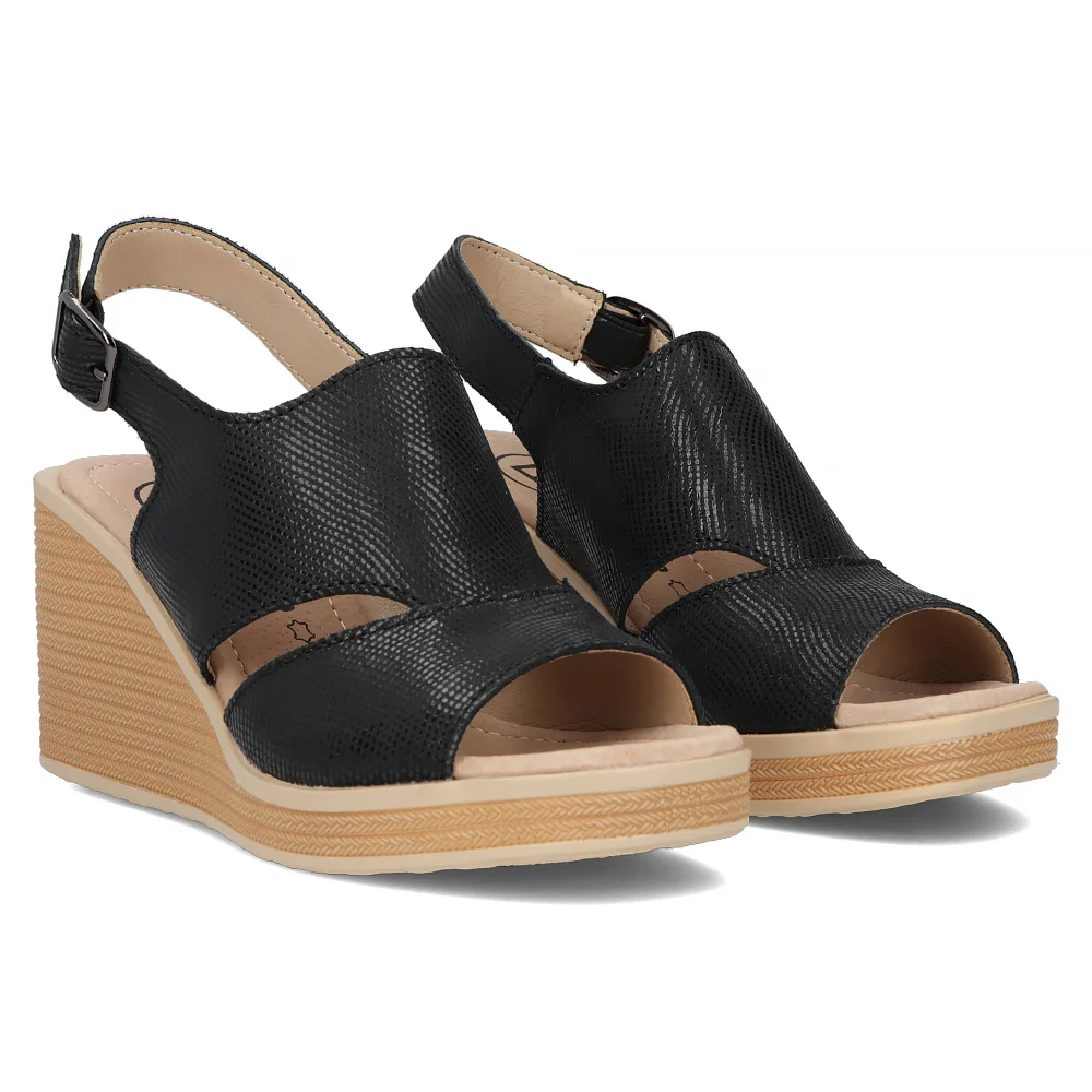 Leather sandals Filippo DS6010/24 BK black