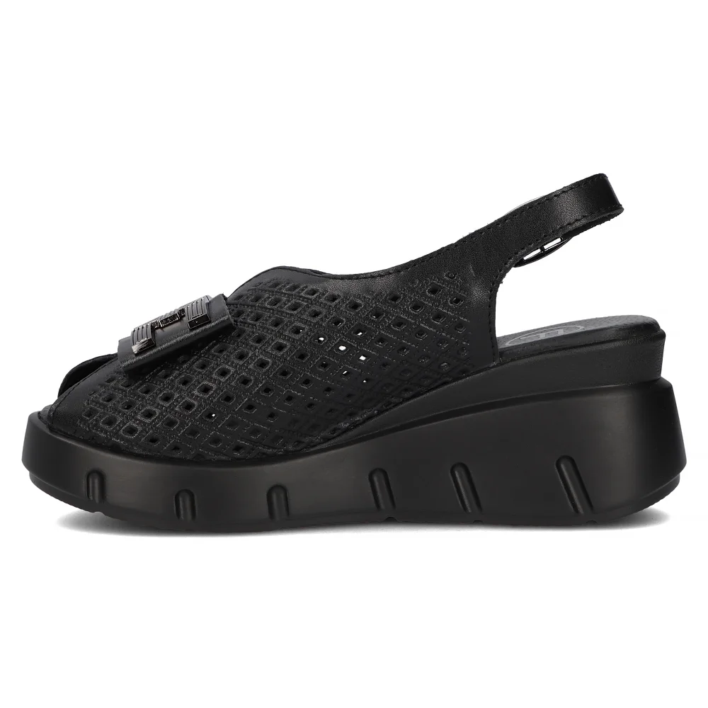 Leather sandals Filippo DS6062/24 BK black