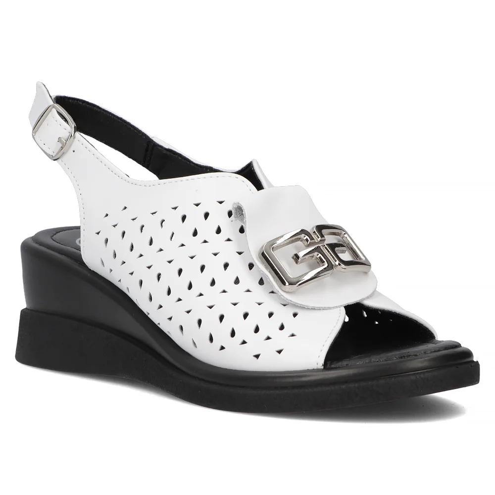 Leather sandals Filippo DS6154/24 WH white