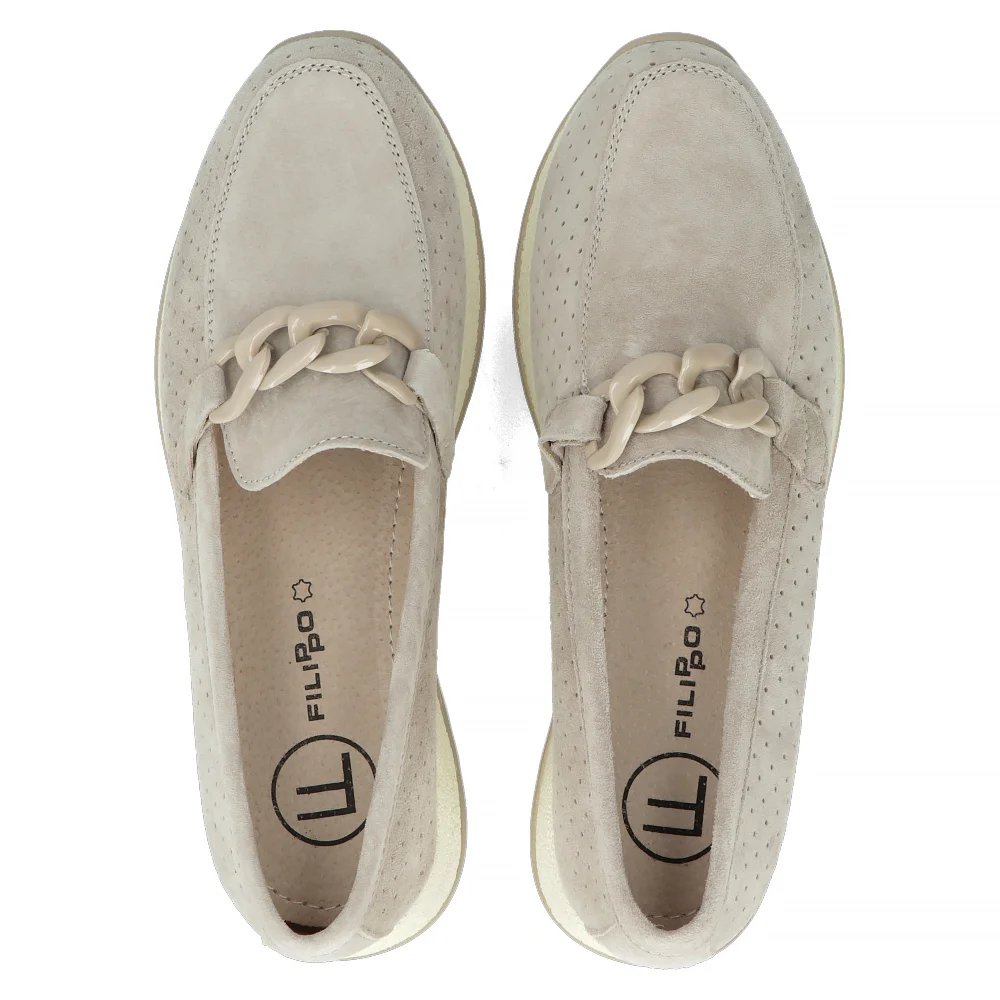 Leather shoes DP6212/24 BE beige