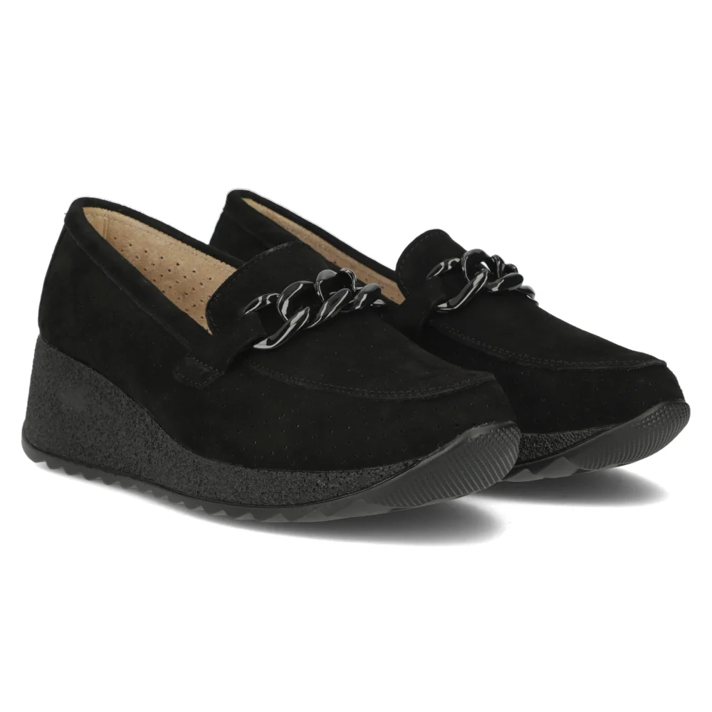 Leather shoes DP6212/24 BK BK black