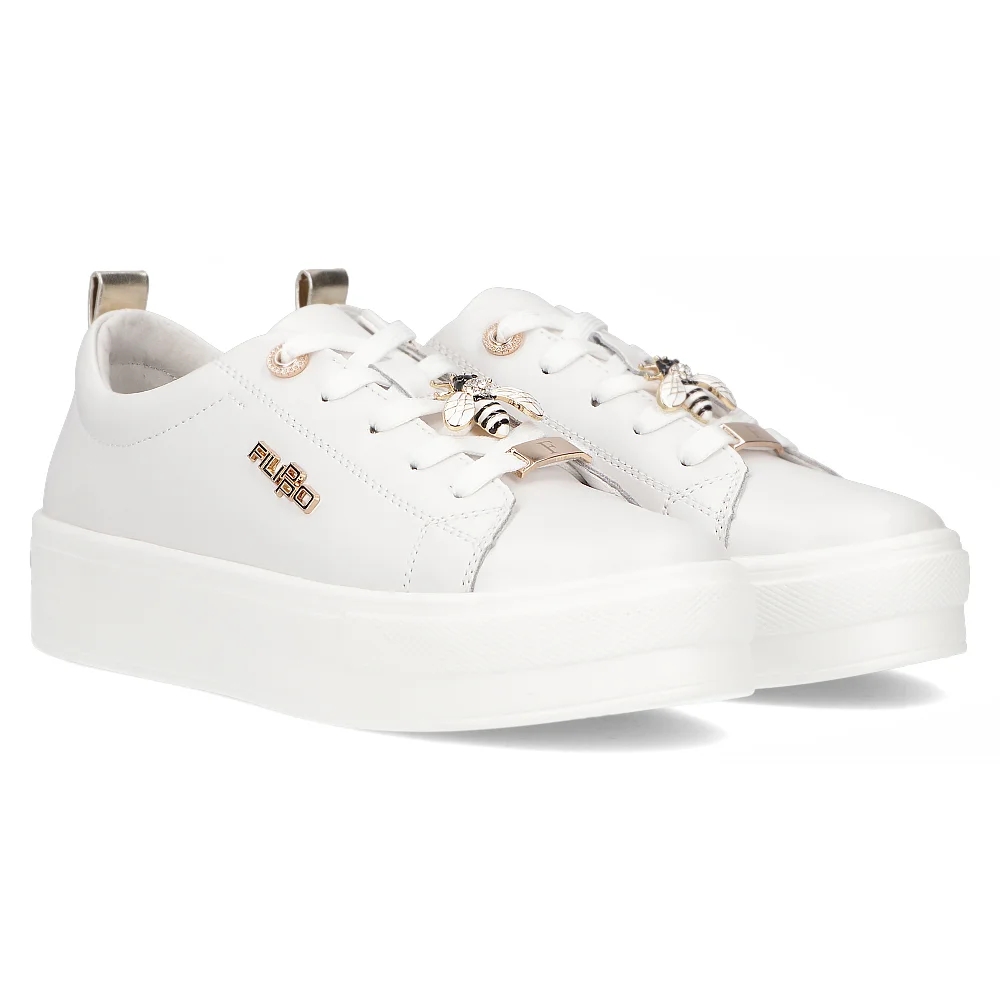 Leather shoes Filippo DP3533/24 WH DI white