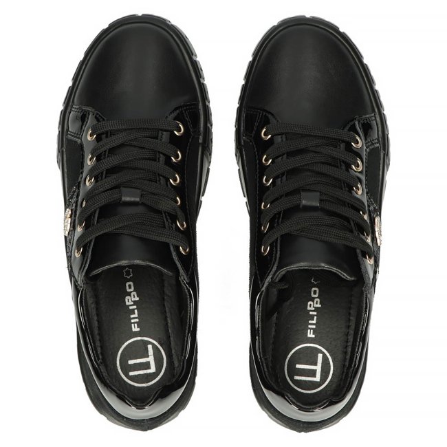 Leather shoes Filippo DP4521/23 BK black