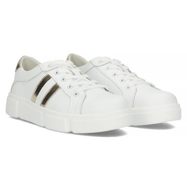 Leather shoes Filippo DP4530/23 WH GO white